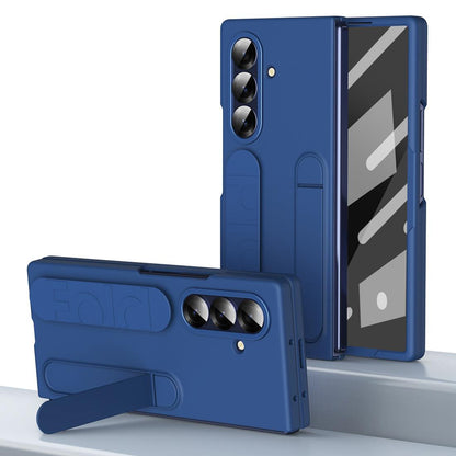 For Galaxy Z Fold8 Ultra 5G Star Pattern Wristband Holder Integrated Film Phone Case - Blue - EDA009849802E