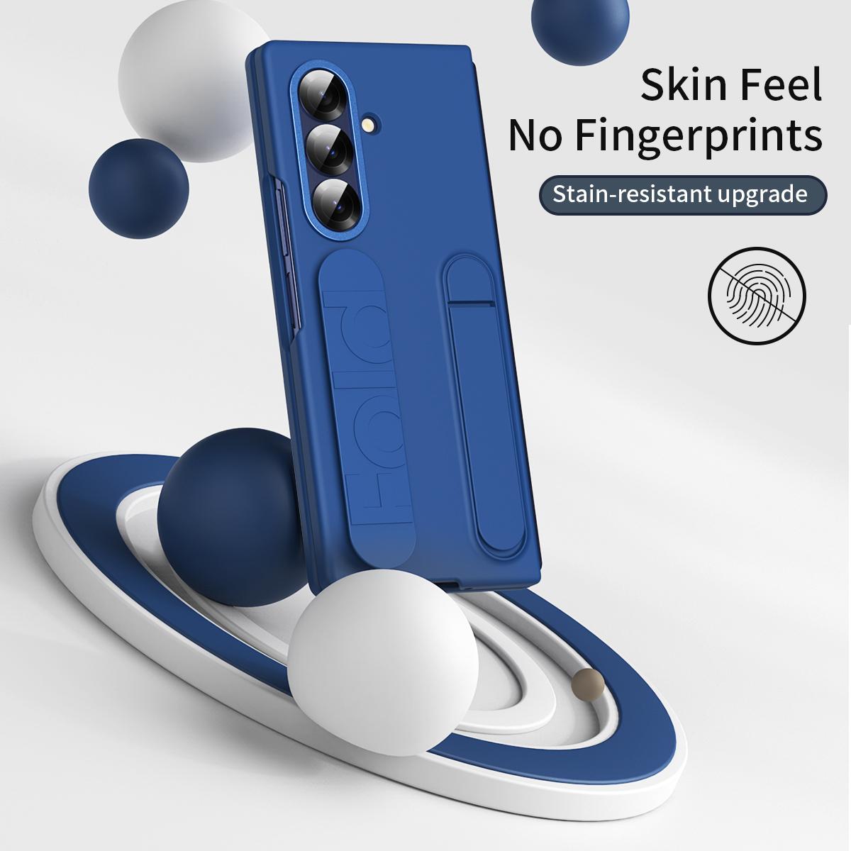For Galaxy Z Fold8 Ultra 5G Star Pattern Wristband Holder Integrated Film Phone Case - Blue - EDA009849802E