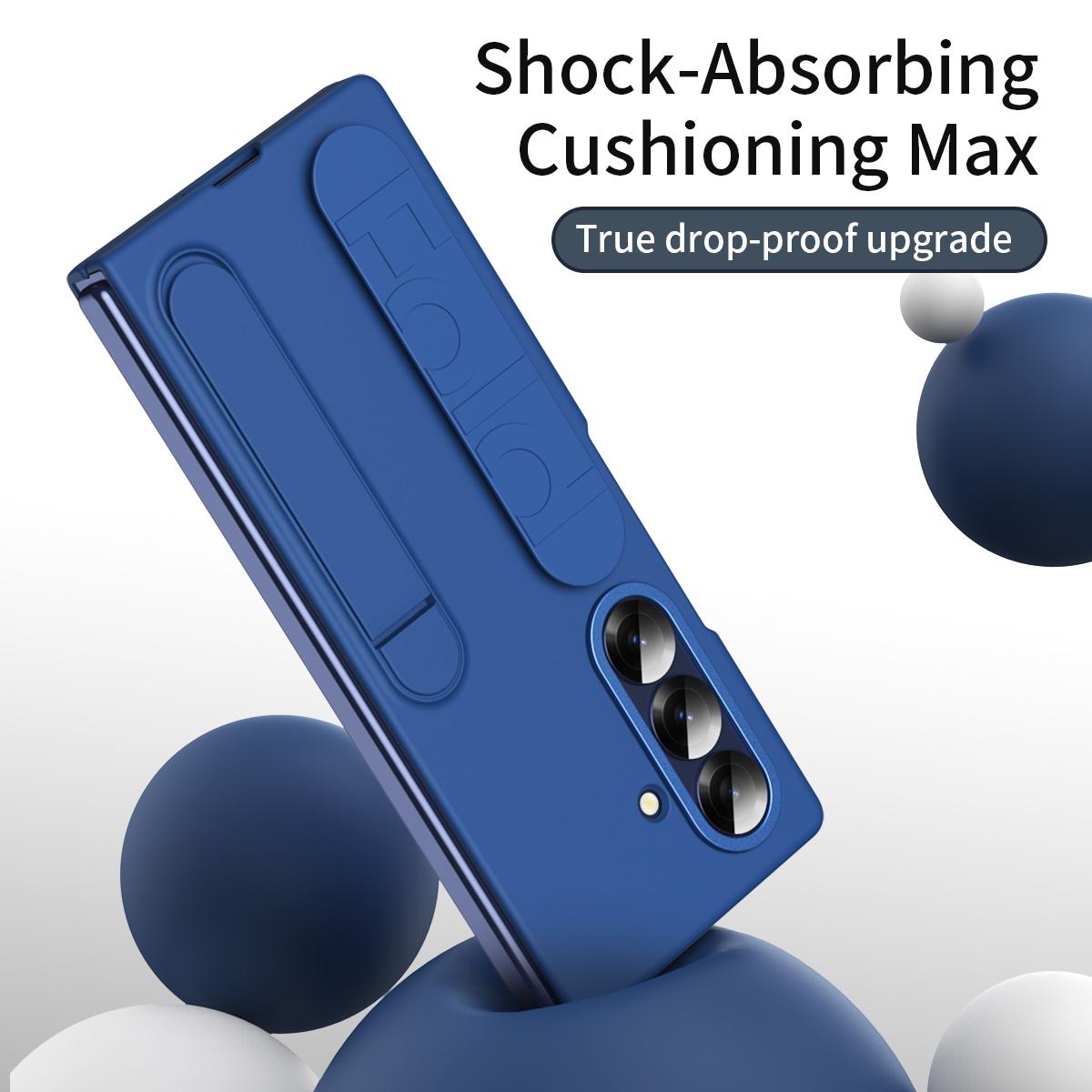 For Galaxy Z Fold8 Ultra 5G Star Pattern Wristband Holder Integrated Film Phone Case - Blue - EDA009849802E