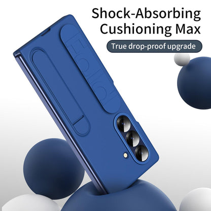 For Galaxy Z Fold8 Ultra 5G Star Pattern Wristband Holder Integrated Film Phone Case - Blue - EDA009849802E