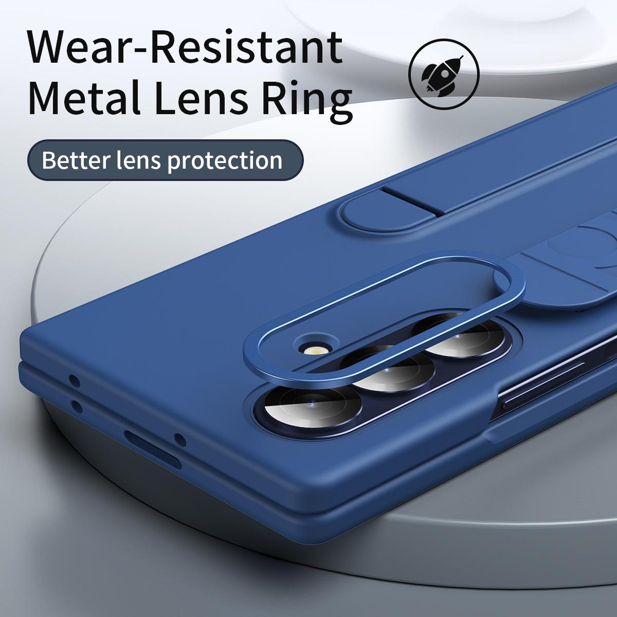 For Galaxy Z Fold8 Ultra 5G Star Pattern Wristband Holder Integrated Film Phone Case - Blue - EDA009849802E