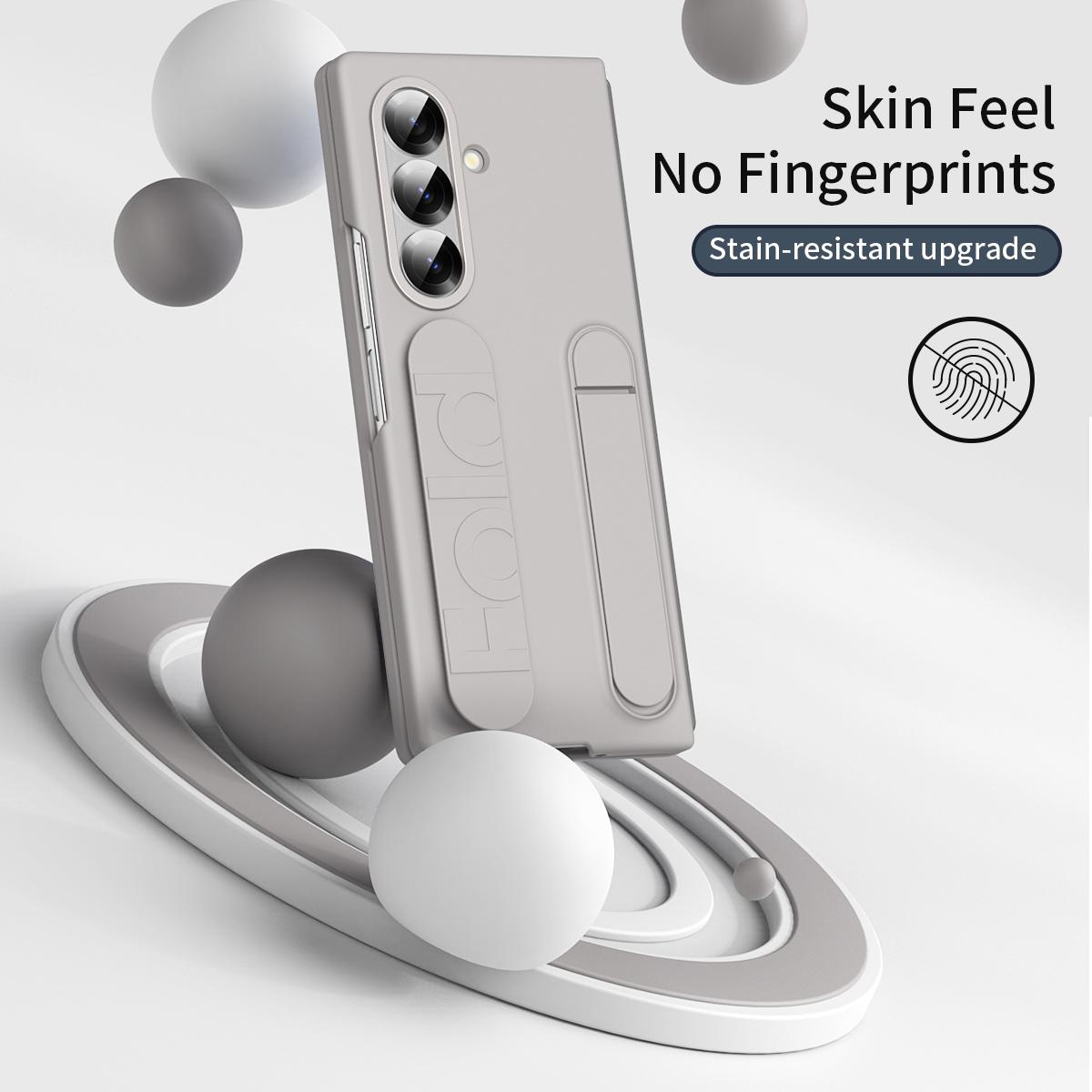 For Galaxy Z Fold8 Ultra 5G Star Pattern Wristband Holder Integrated Film Phone Case - Titanium Gray - EDA009849802F