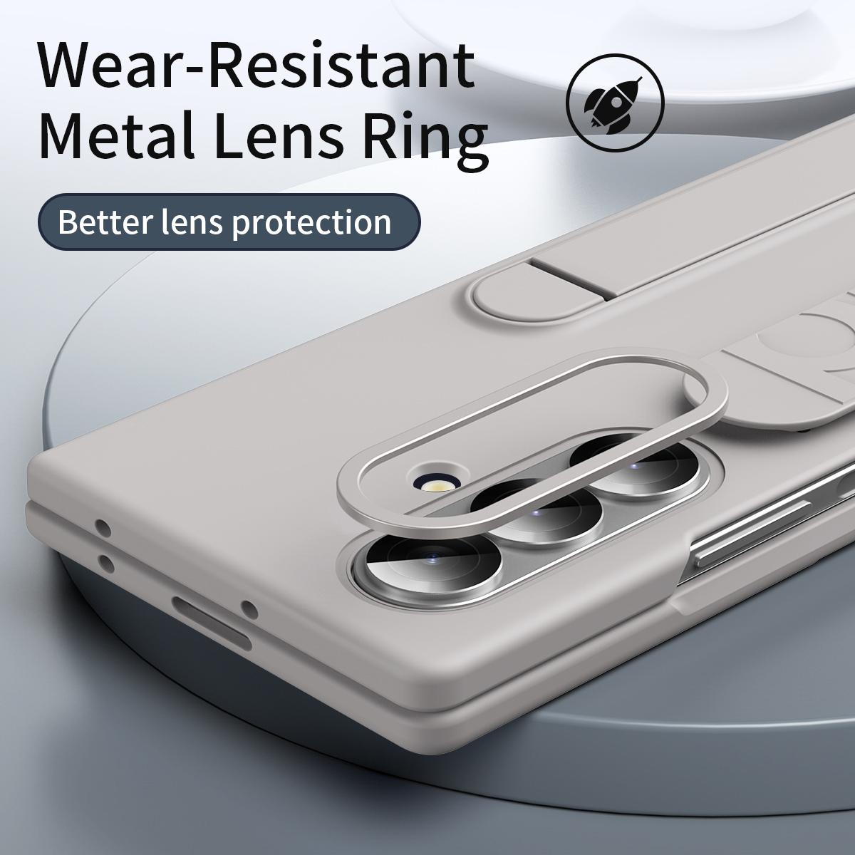 For Galaxy Z Fold8 Ultra 5G Star Pattern Wristband Holder Integrated Film Phone Case - Titanium Gray - EDA009849802F