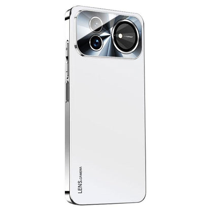 For Huawei nova 16 AG Frosted Electroplating Acrylic Phone Case - Silver White - EDA009851603B