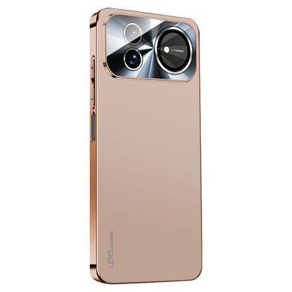 For Huawei nova 16 AG Frosted Electroplating Acrylic Phone Case - Gold - EDA009851603C