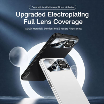 For Huawei nova 16z AG Frosted Electroplating Acrylic Phone Case - Black - EDA009851604A