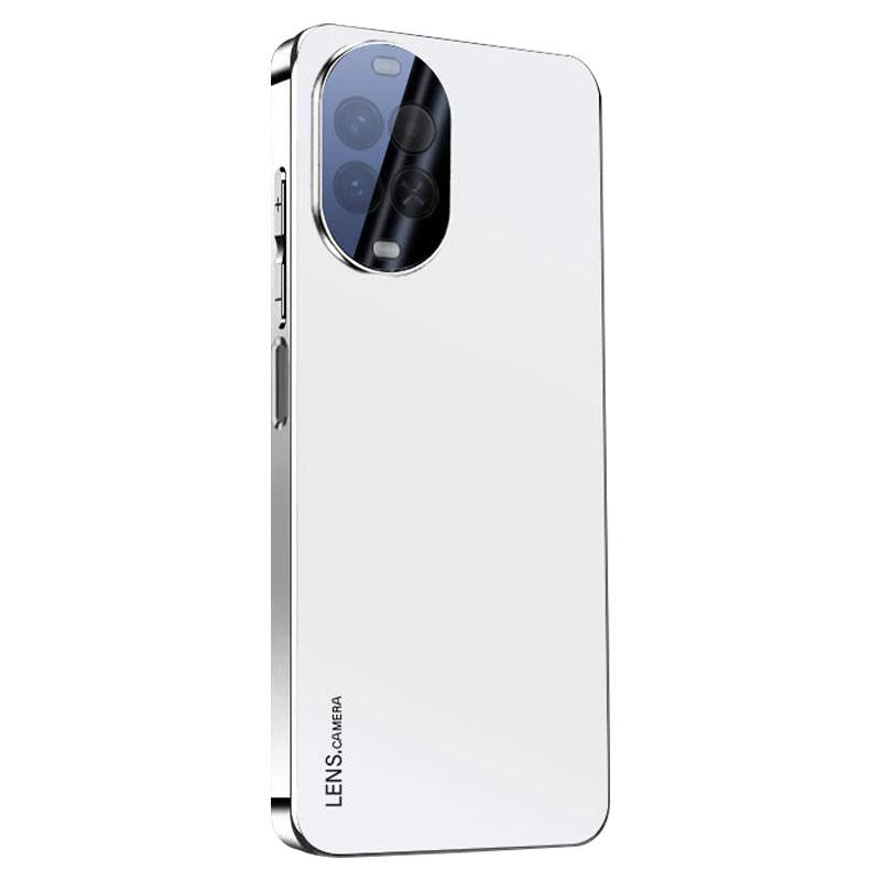 For Huawei nova 16z AG Frosted Electroplating Acrylic Phone Case - Silver White - EDA009851604B