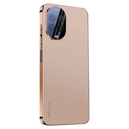 For Huawei nova 16z AG Frosted Electroplating Acrylic Phone Case - Gold - EDA009851604C
