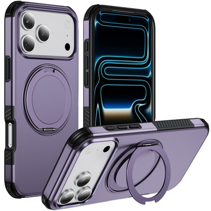 For iPhone 18 Pro Magnetic 360 Rotating Holder Phone Case - Light Purple - EDA009861203F