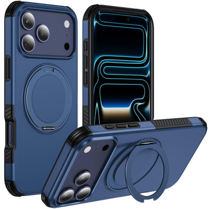 For iPhone 18 Pro Max Magnetic 360 Rotating Holder Phone Case - Blue - EDA009861204E