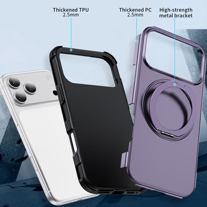 For iPhone 18 Pro Max Magnetic 360 Rotating Holder Phone Case - Light Purple - EDA009861204F