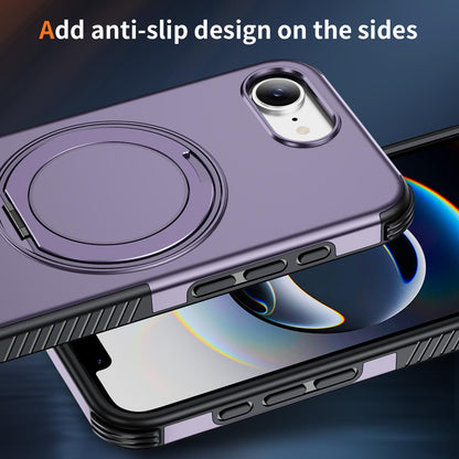 For iPhone 17e / 16e Magnetic 360 Rotating Holder Phone Case - Light Purple - EDA009861205F