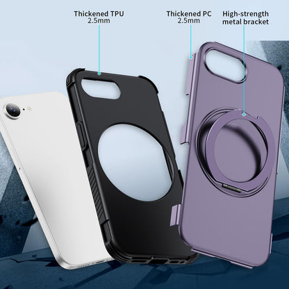 For iPhone 17e / 16e Magnetic 360 Rotating Holder Phone Case - Light Purple - EDA009861205F