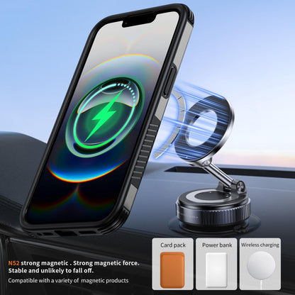 For iPhone 17e / 16e Magnetic 360 Rotating Holder Phone Case - Silver - EDA009861205H