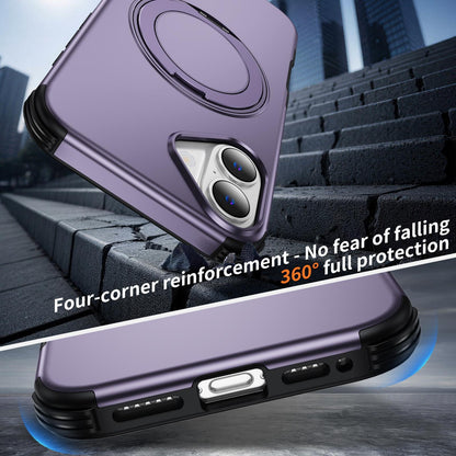 For iPhone 16 Plus Magnetic 360 Rotating Holder Phone Case - Light Purple - EDA009861206F