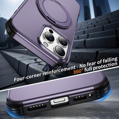 For iPhone 16 Pro Magnetic 360 Rotating Holder Phone Case - Light Purple - EDA009861207F