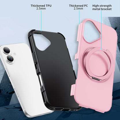 For iPhone 17 Magnetic 360 Rotating Holder Phone Case - Pink - EDA009861209B