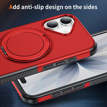 For iPhone 17 Magnetic 360 Rotating Holder Phone Case - Red - EDA009861209D