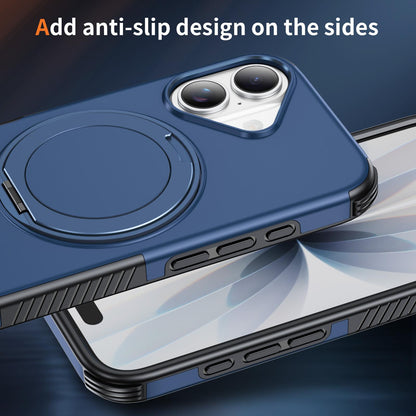 For iPhone 17 Magnetic 360 Rotating Holder Phone Case - Blue - EDA009861209E