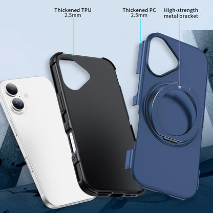 For iPhone 17 Magnetic 360 Rotating Holder Phone Case - Blue - EDA009861209E