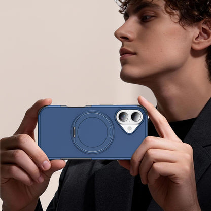 For iPhone 17 Magnetic 360 Rotating Holder Phone Case - Blue - EDA009861209E