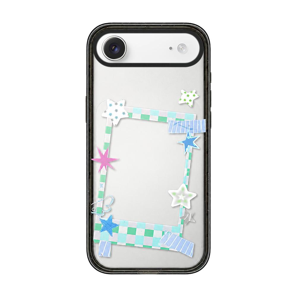 For iPhone Air Star Four-leaf Clover Pattern Acrylic TPU Phone Case - Star Photo Frame - EDA009862204A