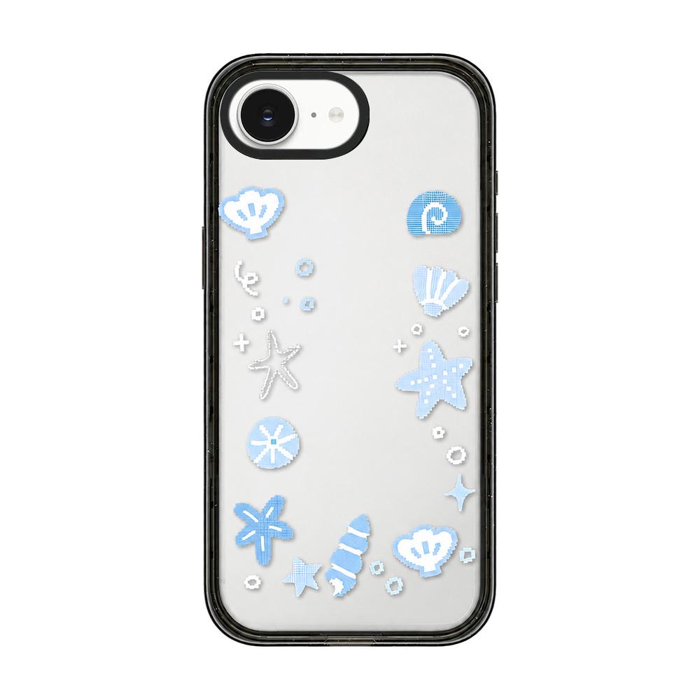 For iPhone 17e / 16e Star Four-leaf Clover Pattern Acrylic TPU Phone Case - Seashells - EDA009862205C