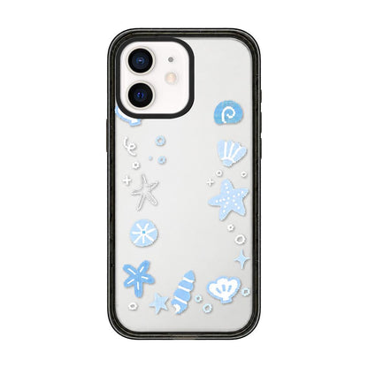 For iPhone 12 Star Four-leaf Clover Pattern Acrylic TPU Phone Case - Seashells - EDA009862221C