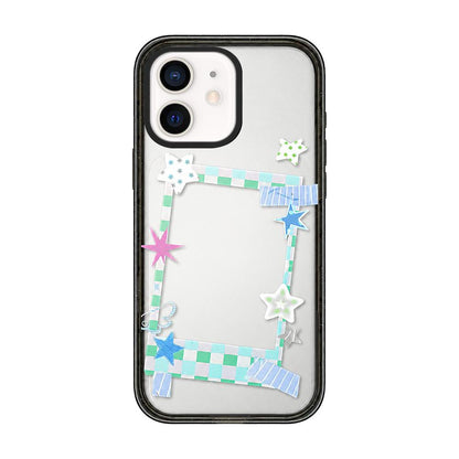 For iPhone 11 Star Four-leaf Clover Pattern Acrylic TPU Phone Case - Star Photo Frame - EDA009862224A