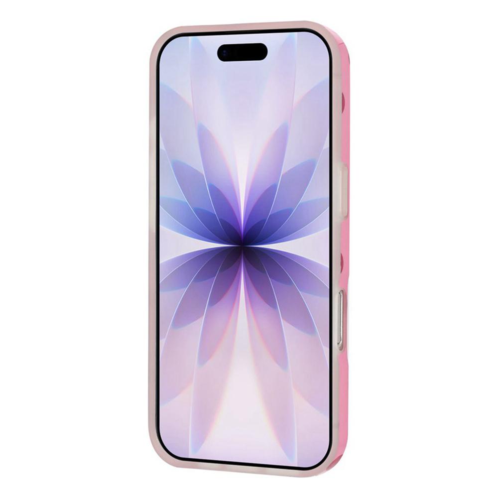For iPhone 15 Plus Full Coverage IMD Printed Retro Large Dots Pattern TPU Phone Case - Pink - EDA009866512F