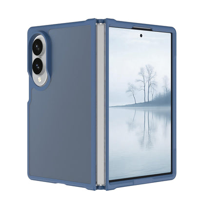 For Galaxy Z Fold8 5G Skin Feel Contrast Color TPU Hybrid PC Phone Case - Blue - EDA009866801B