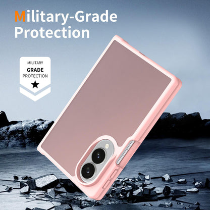For Galaxy Z Fold8 5G Skin Feel Contrast Color TPU Hybrid PC Phone Case - Pink - EDA009866801C