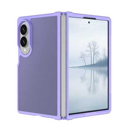 For Galaxy Z Fold8 5G Skin Feel Contrast Color TPU Hybrid PC Phone Case - Purple - EDA009866801D