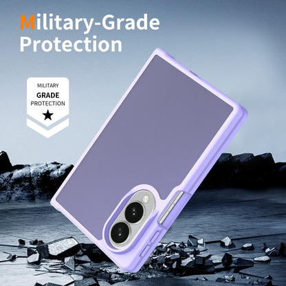 For Galaxy Z Fold8 5G Skin Feel Contrast Color TPU Hybrid PC Phone Case - Purple - EDA009866801D