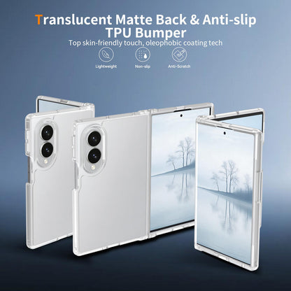 For Galaxy Z Fold8 5G Skin Feel Contrast Color TPU Hybrid PC Phone Case - Matte Transparent - EDA009866801E