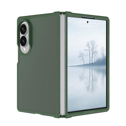 For Galaxy Z Fold8 5G Skin Feel Contrast Color TPU Hybrid PC Phone Case - Dark Green - EDA009866801G