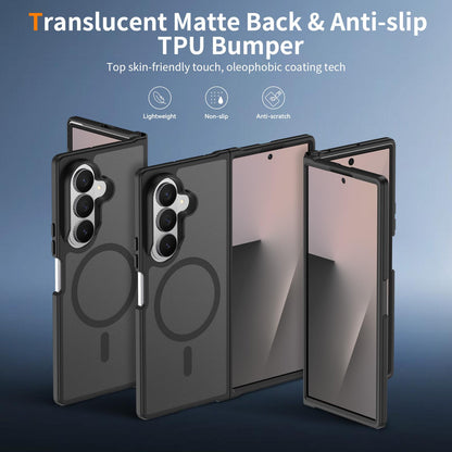 For Galaxy Z Fold8 Ultra 5G Skin Feel TPU Hybrid PC MagSafe Phone Case - Black - EDA009867102A