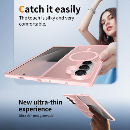 For Galaxy Z Fold8 Ultra 5G Skin Feel TPU Hybrid PC MagSafe Phone Case - Pink - EDA009867102C