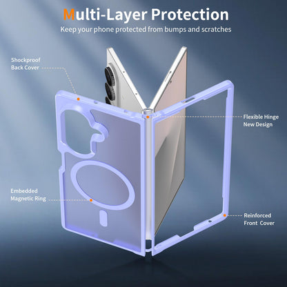 For Galaxy Z Fold8 Ultra 5G Skin Feel TPU Hybrid PC MagSafe Phone Case - Purple - EDA009867102D