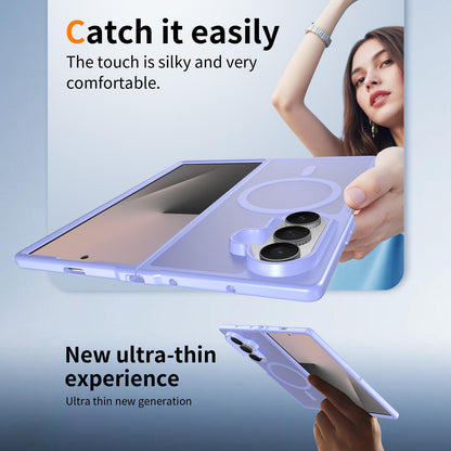 For Galaxy Z Fold8 Ultra 5G Skin Feel TPU Hybrid PC MagSafe Phone Case - Purple - EDA009867102D