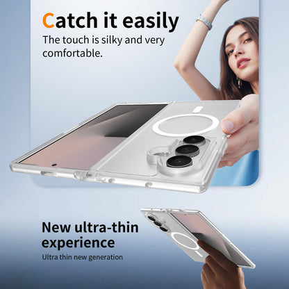 For Galaxy Z Fold8 Ultra 5G Skin Feel TPU Hybrid PC MagSafe Phone Case - Matte Transparent - EDA009867102E