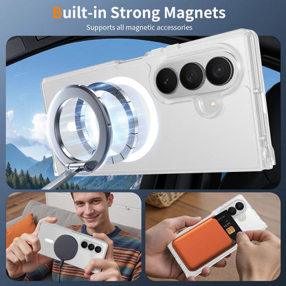 For Galaxy Z Fold8 Ultra 5G Skin Feel TPU Hybrid PC MagSafe Phone Case - Matte Transparent - EDA009867102E