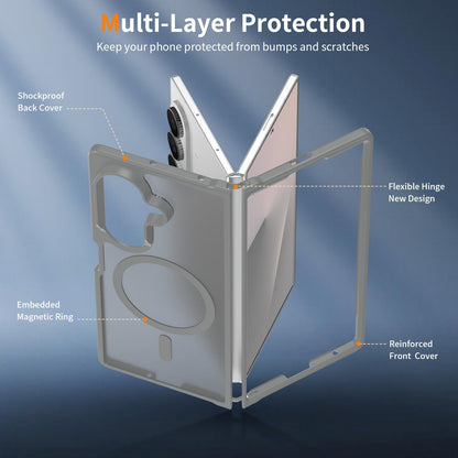 For Galaxy Z Fold8 Ultra 5G Skin Feel TPU Hybrid PC MagSafe Phone Case - Dark Grey - EDA009867102F