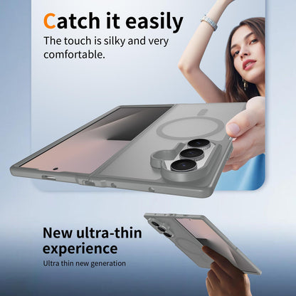 For Galaxy Z Fold8 Ultra 5G Skin Feel TPU Hybrid PC MagSafe Phone Case - Dark Grey - EDA009867102F