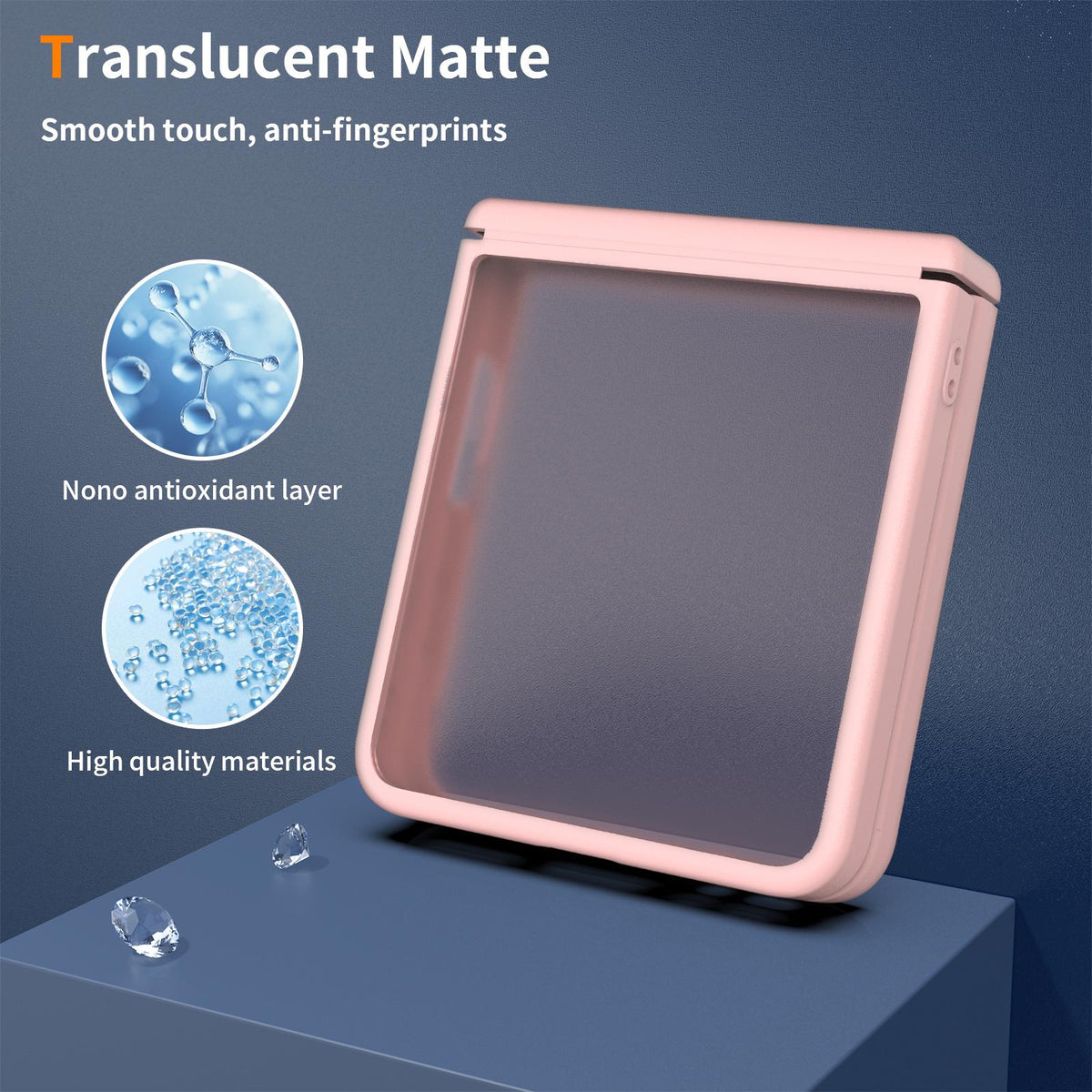 For Galaxy Z Flip8 5G Skin Feel Contrast Color TPU Hybrid PC Phone Case with Hinge Cover - Pink - EDA009867503C