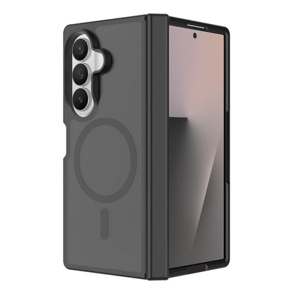 For Galaxy Z Fold8 Ultra 5G Skin Feel TPU Hybrid PC Magnetic Phone Case with Hinge Cover - Black - EDA009867902A