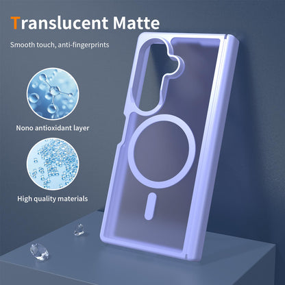 For Galaxy Z Fold8 Ultra 5G Skin Feel TPU Hybrid PC Magnetic Phone Case with Hinge Cover - Purple - EDA009867902D