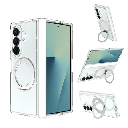 For Galaxy Z Fold8 Ultra 5G Scratch-proof Transparent Rotating Holder Magnetic Phone Case with Hinge Cover - Default - EDA009868302
