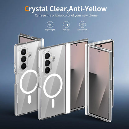 For Galaxy Z Fold8 Ultra 5G Scratch-proof Transparent Magnetic Phone Case with Hinge Cover - Default - EDA009868402