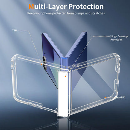 For Galaxy Z Flip8 5G Acrylic Scratch-proof Transparent Phone Case with Hinge Cover - Default - EDA009868603